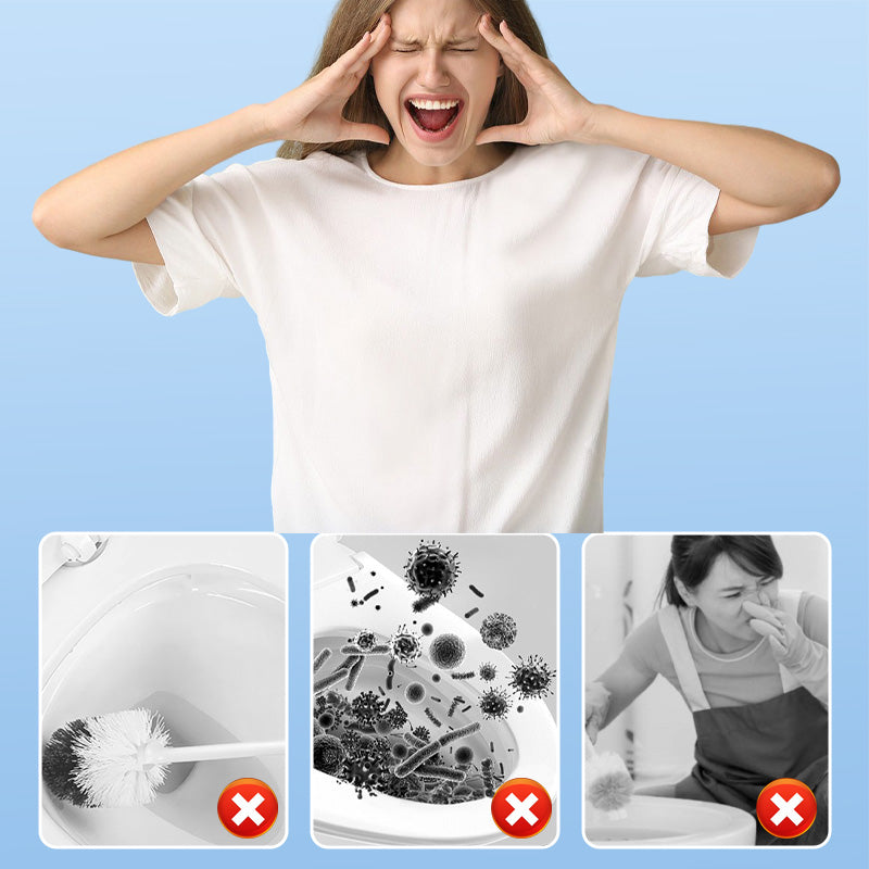 Op te hangen toiletborstel voor grondige reiniging