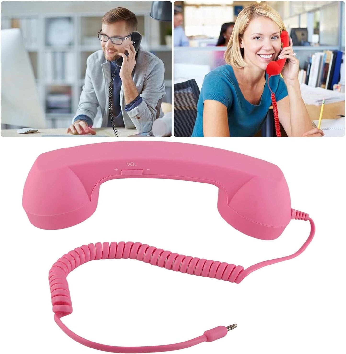 ✨ Vintage Retro Telefoonhoorn voor Mobiel – Straling Verminderen, Heldere Geluid & Retro Stijl (Kantoor & Thuis Must-Have!)