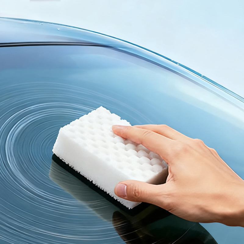 🔥 50% KORTING ! ✨ Autoglas Magic Spons - Verwijder Vogeluitwerpselen, Veilig PH7, Direct Schoon Zicht 🚗✨