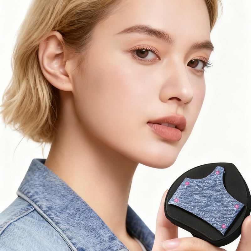 Dubbele huidvriendelijke poederdonsjes, set van 3 stuks