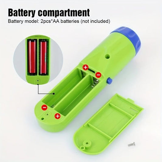 🎁✨ Koop 1 krijg 1 gratis🎁✨🔥 50% KORTING ! ✨ Educatief Projectiespeelgoed - 10 Thema's, Verstelbare Lens, Zaklamp en Projector Combinatie 🎮✨