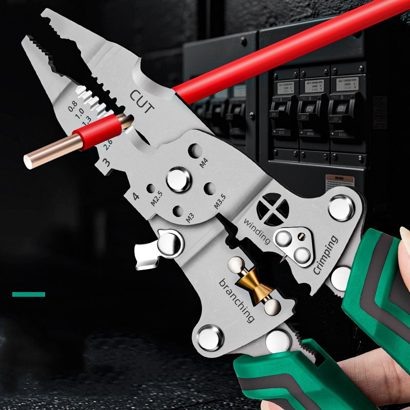 Multifunctionele Opvouwbare Draadstriptang met Spanningstester