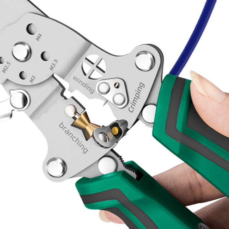 Multifunctionele Opvouwbare Draadstriptang met Spanningstester