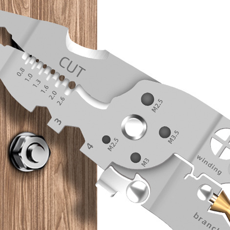 Multifunctionele Opvouwbare Draadstriptang met Spanningstester