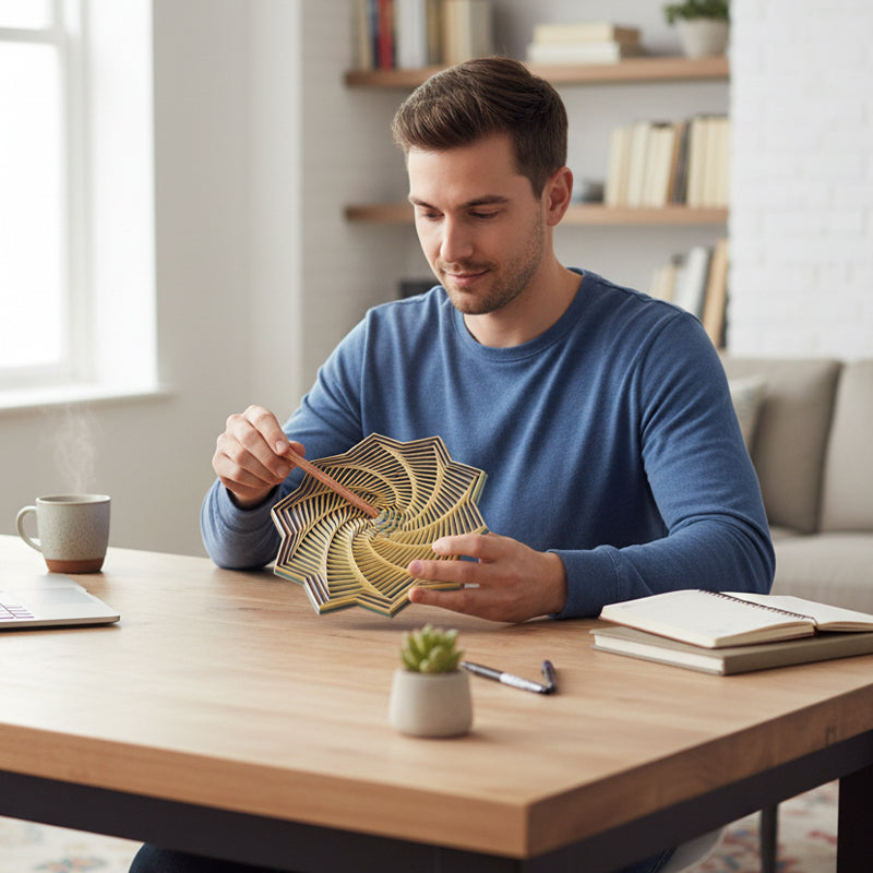 Visuele magie Geometrische spiraaltoren Fidget