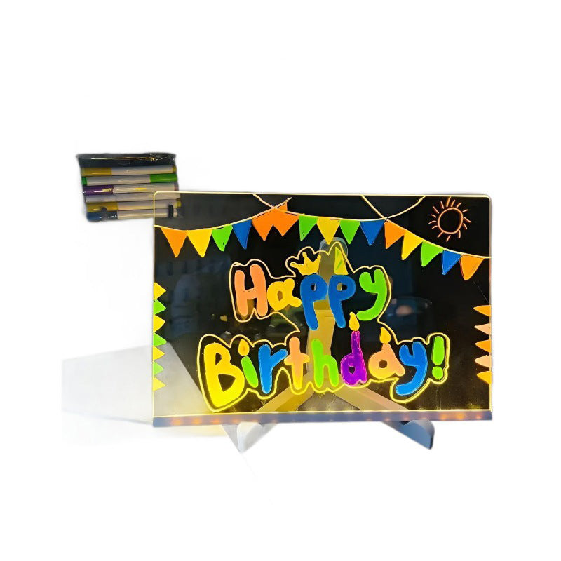 🎨 50% KORTING! ✨ VERLICHT TEKENBORD - Herbruikbaar, oplichtend oppervlak, verstelbare standaard voor kinderkunst en schrijfwerk, werkt op batterijen, inclusief stylus 🖍️💡