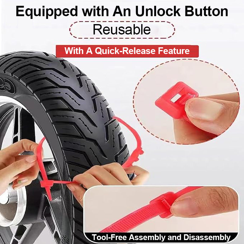 Universele verstelbare antislip-motorbandkettingen