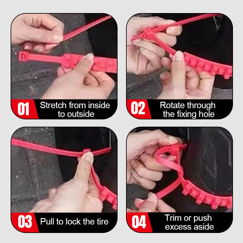 Universele verstelbare antislip-motorbandkettingen