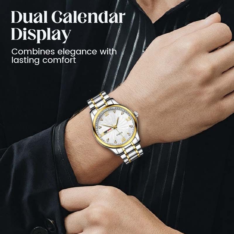 🔥Kerstmis tijdelijke aanbieding: 64% KORTING!!!🔥Tweekleurig waterdicht lichtgevend herenhorloge