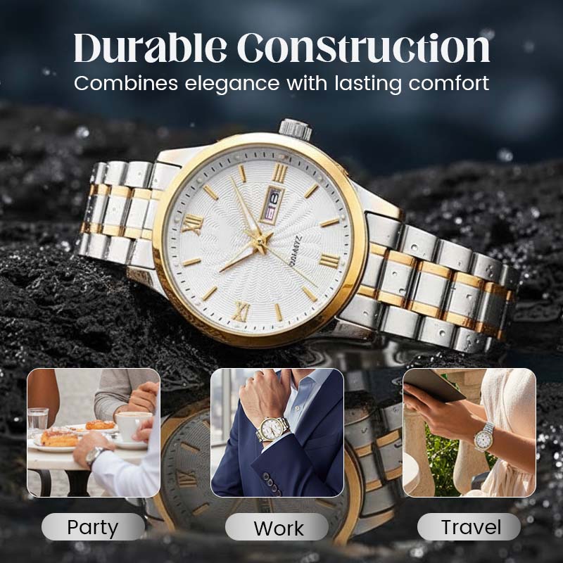 🔥Kerstmis tijdelijke aanbieding: 64% KORTING!!!🔥Tweekleurig waterdicht lichtgevend herenhorloge