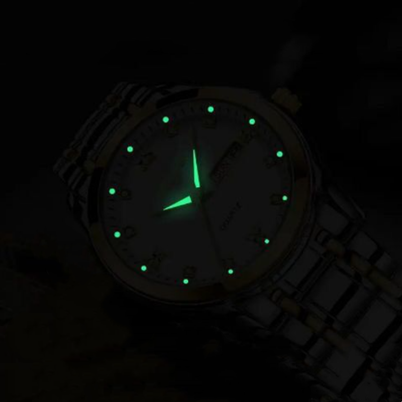 🔥Kerstmis tijdelijke aanbieding: 64% KORTING!!!🔥Tweekleurig waterdicht lichtgevend herenhorloge