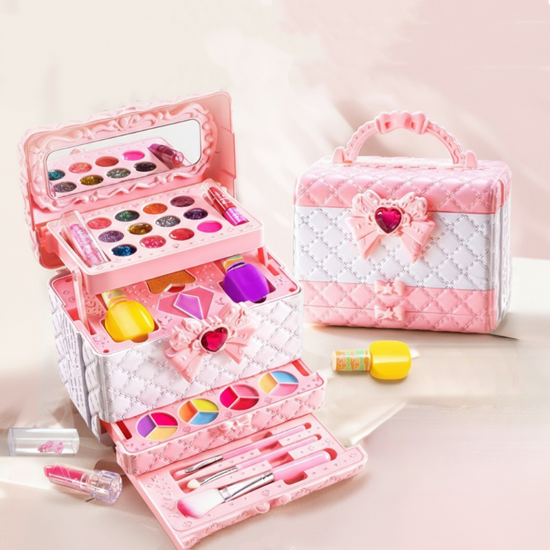 🎅Kerstvoorverkoop 50% KORTING🎁Wasbare make-upset voor kinderen met etui