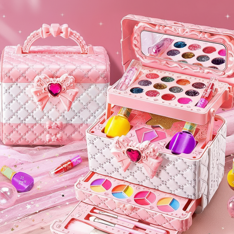 🎅Kerstvoorverkoop 50% KORTING🎁Wasbare make-upset voor kinderen met etui