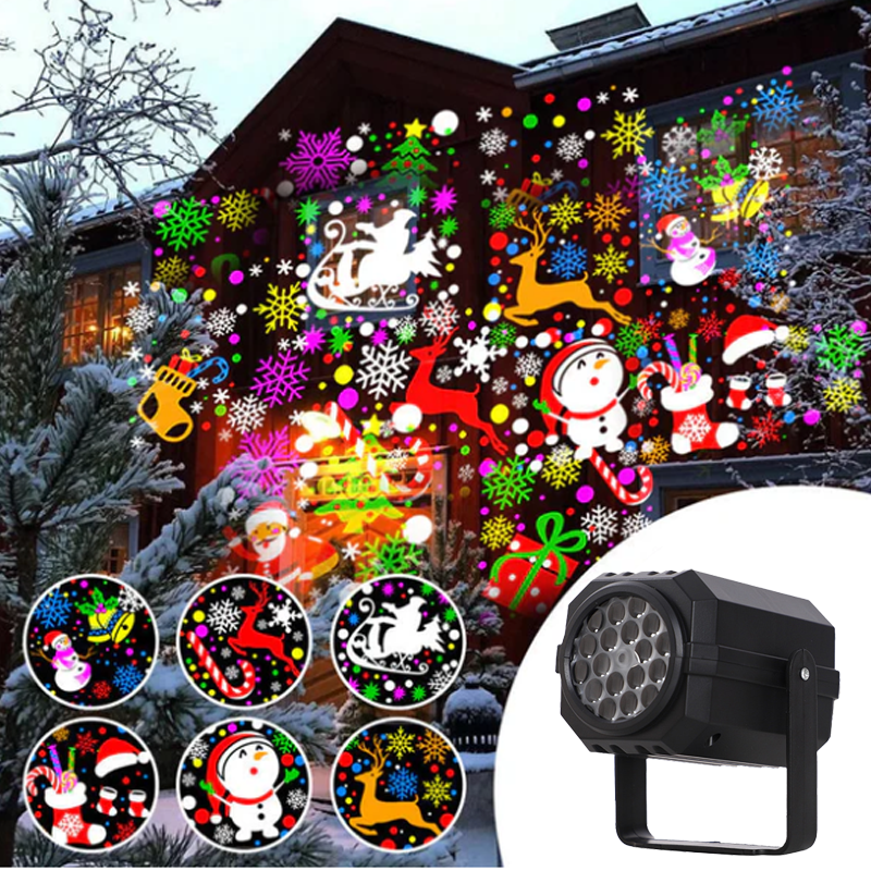 🎅Kerstuitverkoop 49% KORTING🎁Roterende LED-kerstpatroonprojectorlamp