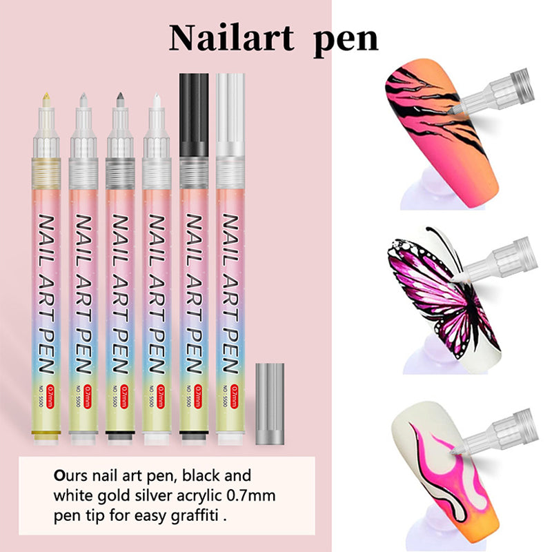 🎁Kerstcadeau🎄12-kleurige professionele nail art penset