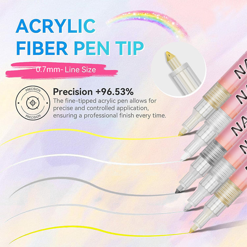 🎁Kerstcadeau🎄12-kleurige professionele nail art penset