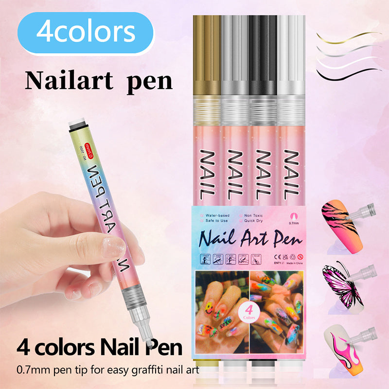 🎁Kerstcadeau🎄12-kleurige professionele nail art penset