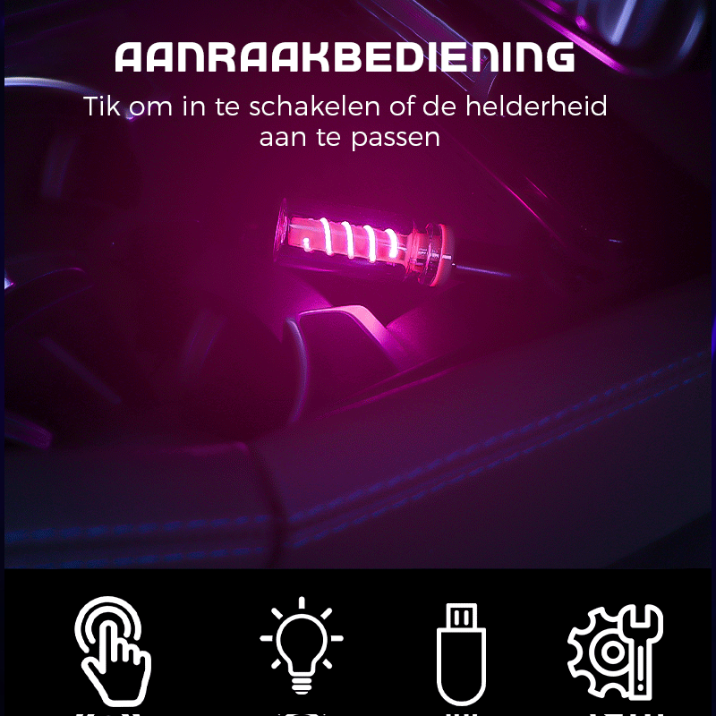 🚗 1+1 gratis! USB LED-sfeerverlichting voor auto-interieur – instelbare kleuren, plug & play. Creëer sfeer in uw auto – zonder gedoe! ✨💡