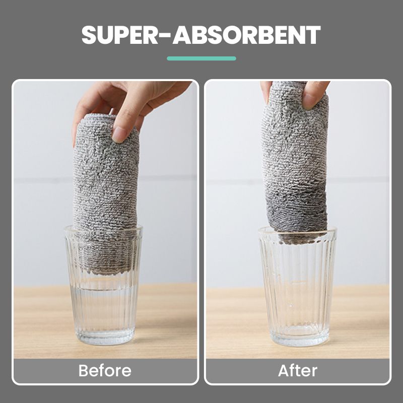 Bamboe Houtskool Microvezel Schoonmaakdoek