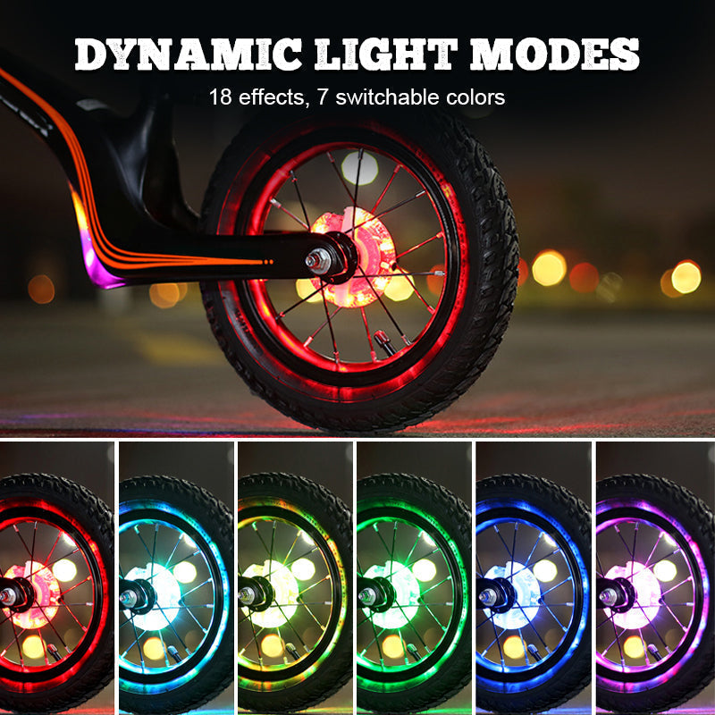 ✨ 50% korting! Fietswielverlichting – 7 kleuren, 18 modi, veilig en supercool voor elke nachtrit.