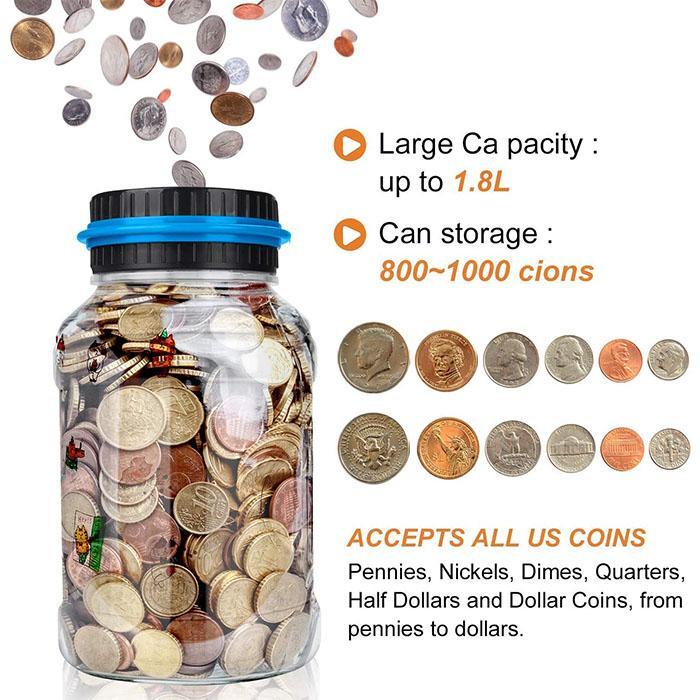 💰 50% korting! Slimme spaarpot – telt automatisch euro's & dollars, toont totaal op display. Perfect voor kinderen & volwassenen! 🏦✨