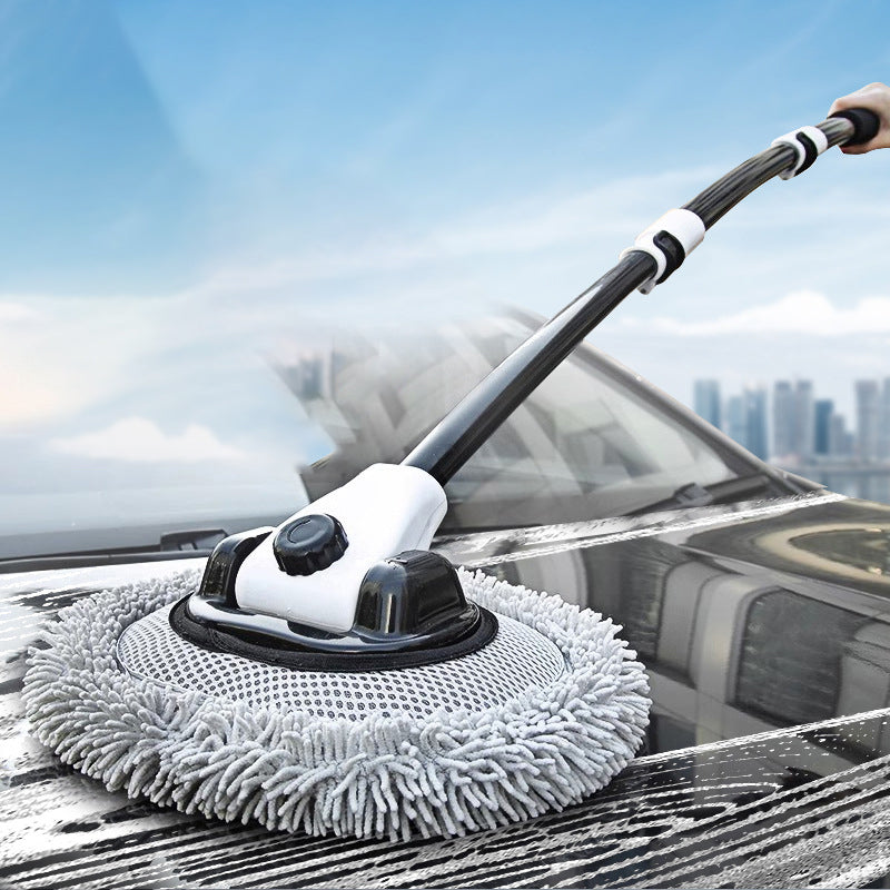 Autowasborstel met 90° draaibare kop en uitschuifbare steel