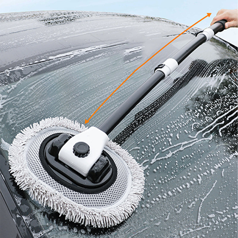 Autowasborstel met 90° draaibare kop en uitschuifbare steel