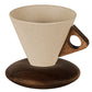 ☕ 50% Nieuwjaarskorting! Vintage koffiemok met houten handvat & schotel – stevig, uniek & perfect voor thuis of kantoor! 🎁✨