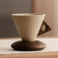 ☕ 50% Nieuwjaarskorting! Vintage koffiemok met houten handvat & schotel – stevig, uniek & perfect voor thuis of kantoor! 🎁✨