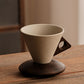 ☕ 50% Nieuwjaarskorting! Vintage koffiemok met houten handvat & schotel – stevig, uniek & perfect voor thuis of kantoor! 🎁✨