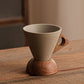 ☕ 50% Nieuwjaarskorting! Vintage koffiemok met houten handvat & schotel – stevig, uniek & perfect voor thuis of kantoor! 🎁✨
