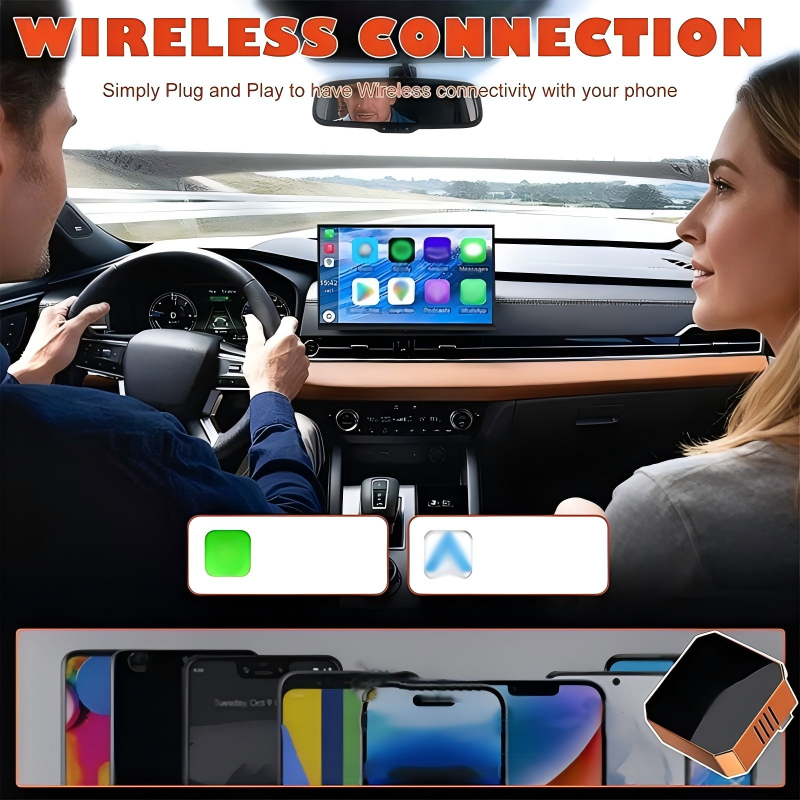 🚗📱 50% korting! Draadloze Android Auto adapter – 📲 automatisch verbinden, ⚡ plug & play, 🧳 compact – geen kabels meer!