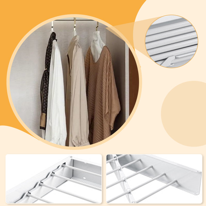 Opvouwbaar wandgemonteerd droogrek voor kleding