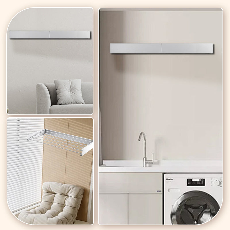 Opvouwbaar wandgemonteerd droogrek voor kleding