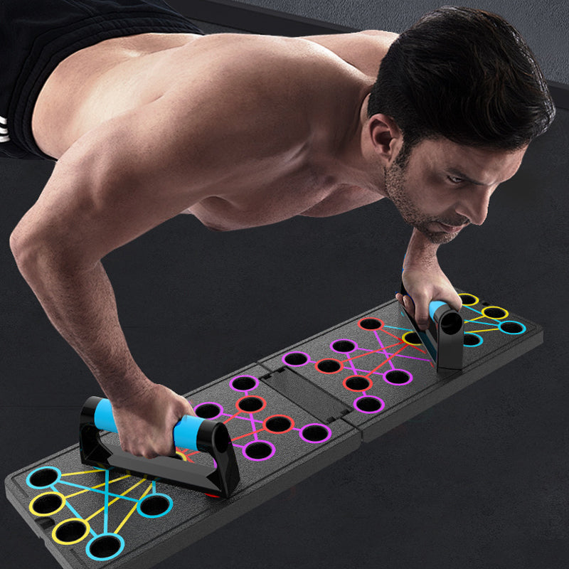 💪 Opvouwbaar push-upboard met kleurgecodeerde posities