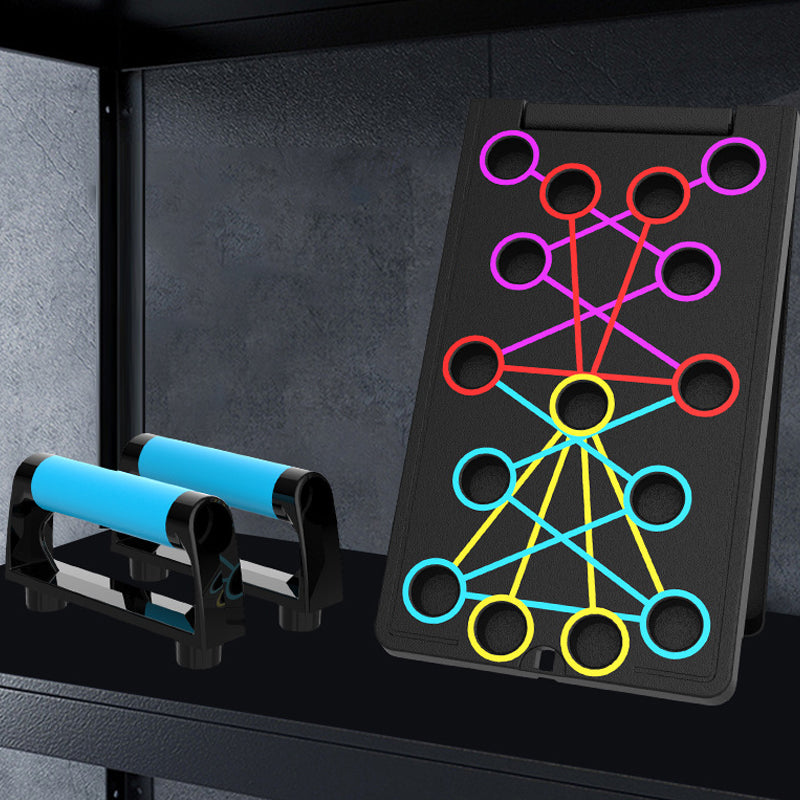💪 Opvouwbaar push-upboard met kleurgecodeerde posities