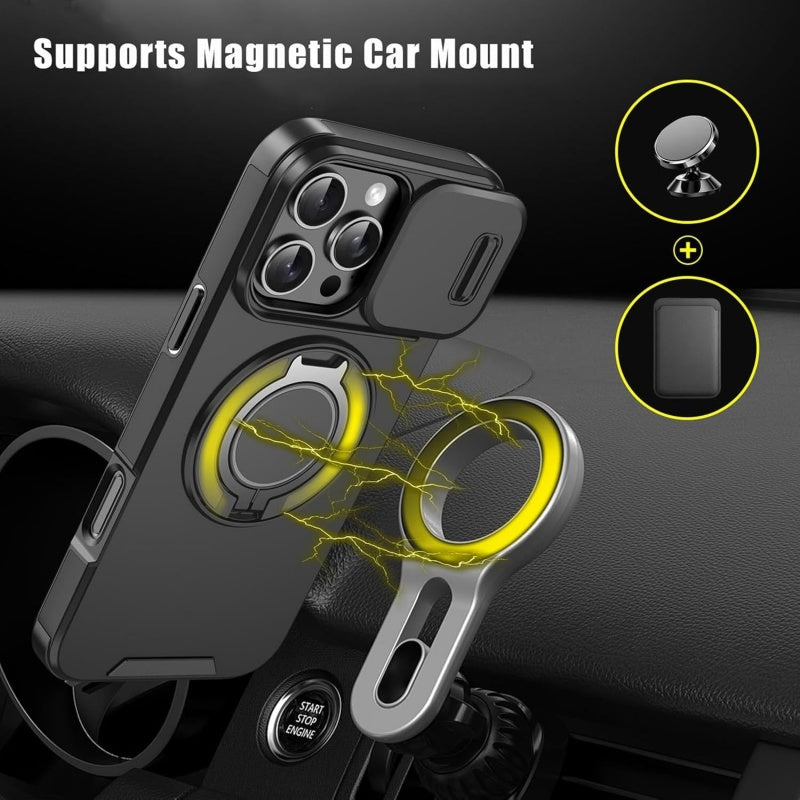 Premium telefoonhoesje met ringstandaard voor iPhone