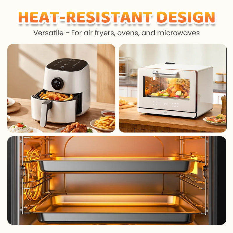 🍟 50% korting! Herbruikbare siliconen airfryer-voering – verhoogde bodem, handige grepen & vaatwasserbestendig. Houd je airfryer schoon zonder bakpapier! ✨🔧