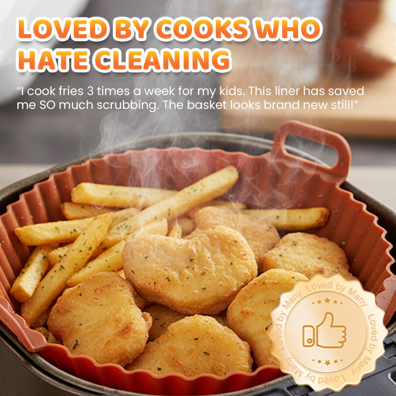 🍟 50% korting! Herbruikbare siliconen airfryer-voering – verhoogde bodem, handige grepen & vaatwasserbestendig. Houd je airfryer schoon zonder bakpapier! ✨🔧