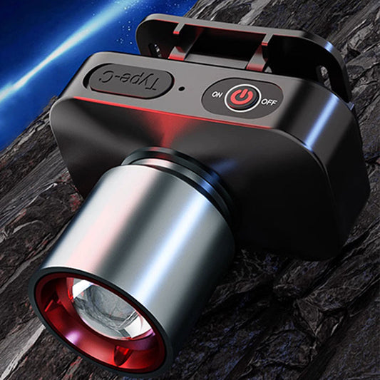 Krachtige LED-hoofdlamp met telescopische zoom