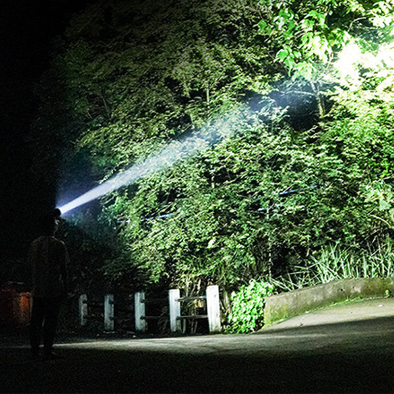 Krachtige LED-hoofdlamp met telescopische zoom
