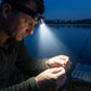 Krachtige LED-hoofdlamp met telescopische zoom