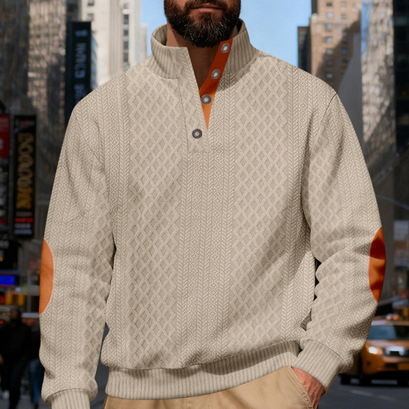 Heren Gestamp Jacquard Poloshirt met Kraag
