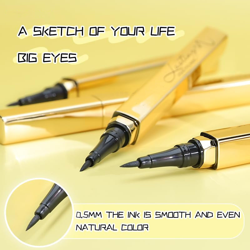 👁️✨ Strakke lijnen, de hele dag mooi🔥 Nieuwjaarsactie: Langhoudende Waterproof Vloeibare Eyeliner