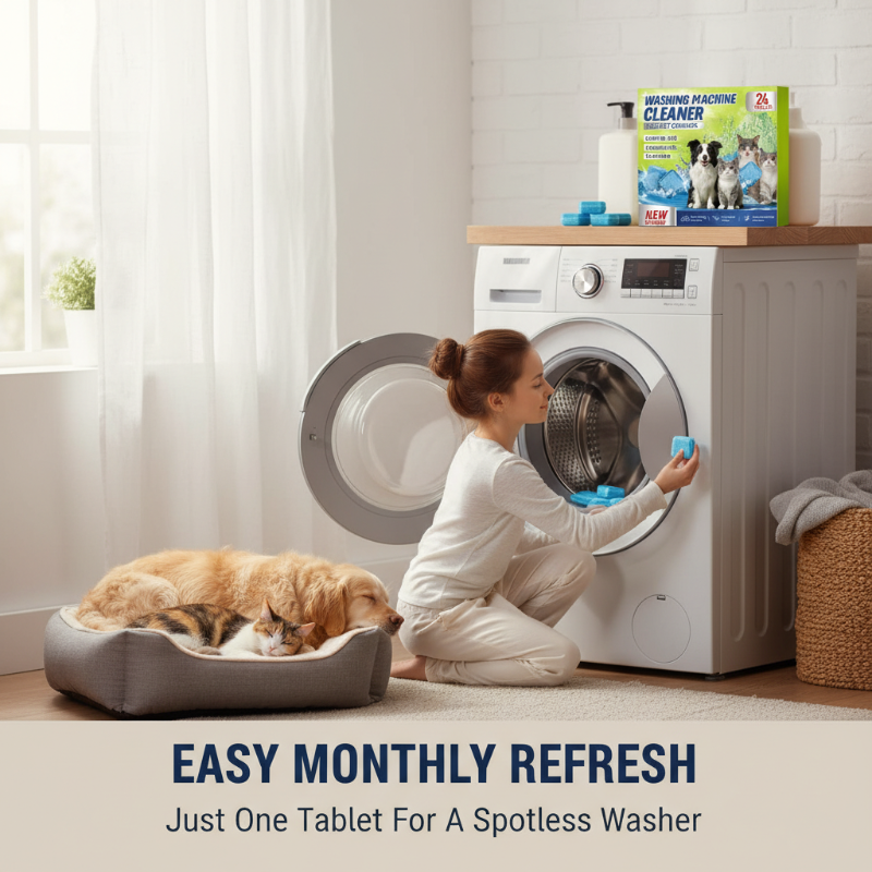 📢📢50% OFF !! ⏰Washing Machine Cleaner Tablets for Pet Owners