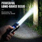 Multifunctionele LED-zaklamp met zoomfunctie en vermogensdisplay