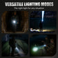 Multifunctionele LED-zaklamp met zoomfunctie en vermogensdisplay
