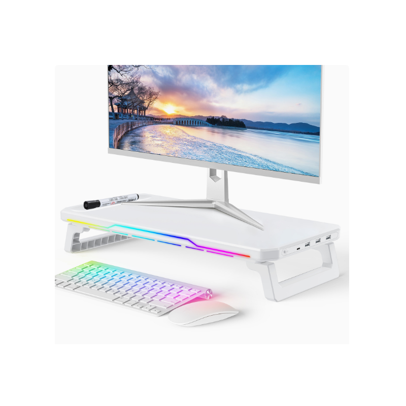 Ergonomische RGB-monitorstandaard met USB-hub