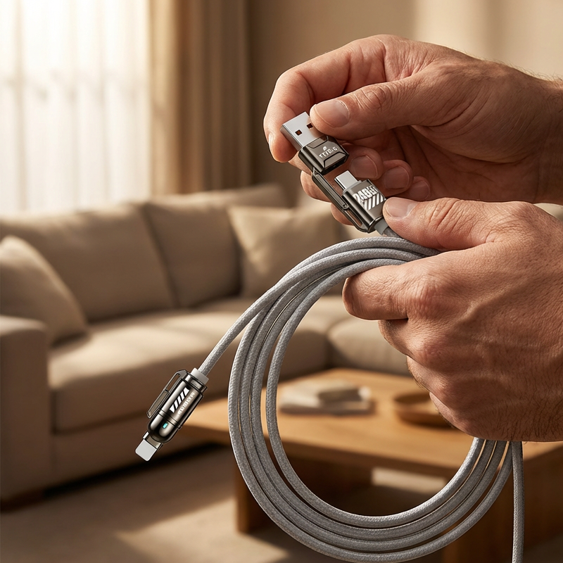Hoge Vermogen 4-in-1 Snellaadkabel