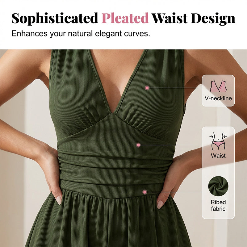 👗 50% korting! V-hals romper met rimpeltaille – flatterend, veelzijdig en perfect voor zomer en vakantie.